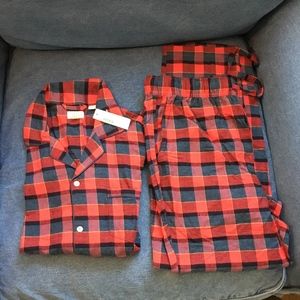 NWT Men's J Crew Lightweight Flannel Pajamas, M